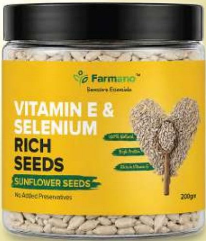 Vitamin E & Selenium Rich Seeds Sunflower Seeds by Farmano Foods India
