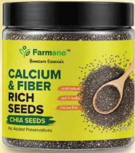Calcium & Fiber Rich Seeds Chia Seeds by Farmano Foods India